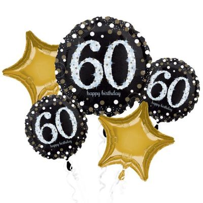 Anagram Balloon Bouquet Kit Sparkling Birthday 60th
