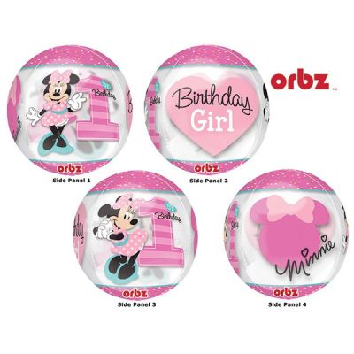 Anagram Licensed Orbz 16" Minnie 1st Birthday 