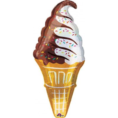 Anagram 34" Foil Shape Ice Cream Cone (104cm x 45cm)