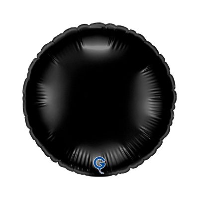 Grabo Microfoil Solid Colour Round 22cm (9") Black - Air Fill (Unpackaged)