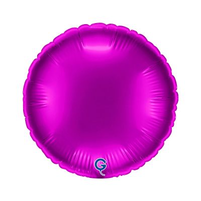 Grabo Microfoil Solid Colour Round 22cm (9") Purple - Air Fill (Unpackaged)