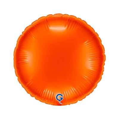 Grabo Microfoil Solid Colour Round 22cm (9") Orange - Air Fill (Unpackaged)