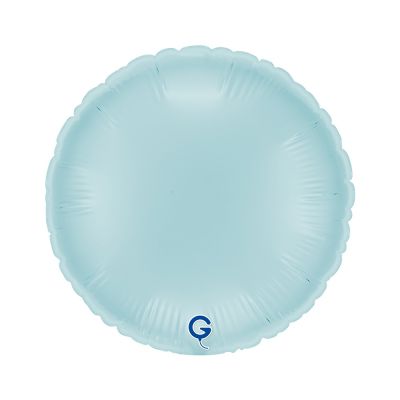 Grabo Microfoil Solid Colour Round 22cm (9") Pastel Blue - Air Fill (Unpackaged)
