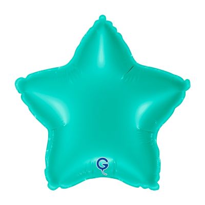 Grabo Microfoil Solid Colour Star 22cm (9") Tiffany Blue - Air Fill (Unpackaged)