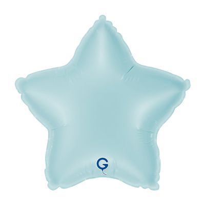 Grabo Microfoil Solid Colour Star 22cm (9") Pastel Blue - Air Fill (Unpackaged)