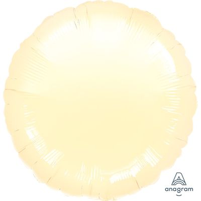Anagram Foil Solid Colour Round 45cm (18") Ivory (Unpackaged) 