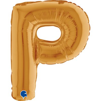 Grabo Foil 36cm (14") Gold Letter P - Air Fill