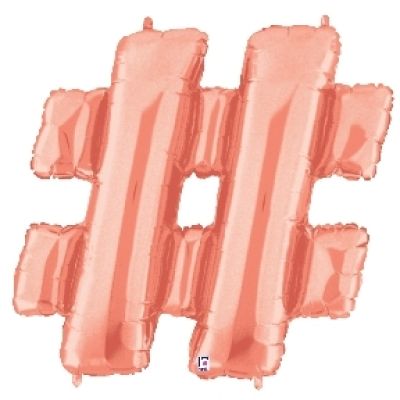 Grabo Foil Megaloon 102cm (40") Rose Gold Hashtag #
