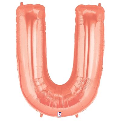 Grabo Foil Megaloon 102cm (40") Rose Gold Letter U