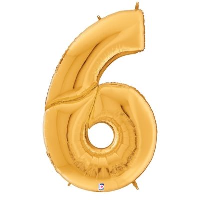 Betallic / Grabo Foil Jumbo Megaloon 163cm (64") Antique Gold Number 6