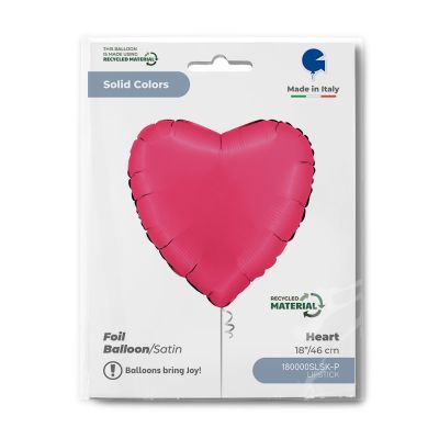 Grabo Foil Solid Colour Heart 46cm (18") Satin Lipstick