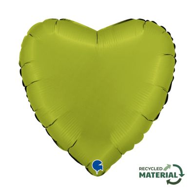 Grabo Foil Solid Colour Heart 46cm (18") Matcha Latte (Unpackaged)