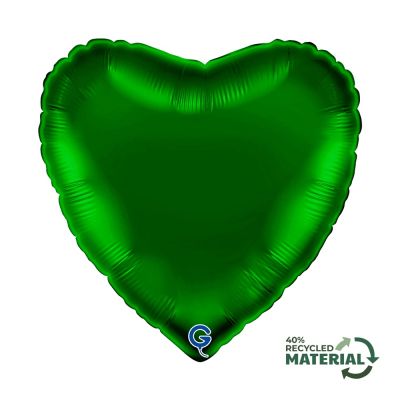 Grabo Foil Solid Colour Heart 46cm (18") Dark Green (Unpackaged)