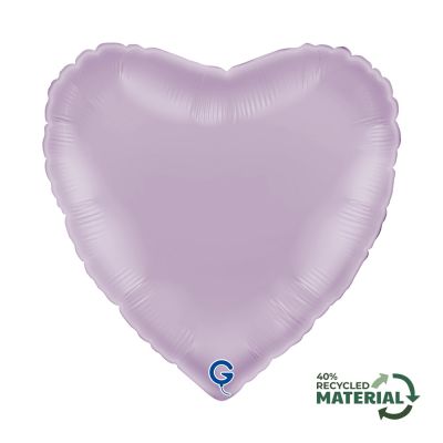 Grabo Foil Solid Colour Heart 46cm (18") Lilac (Unpackaged)