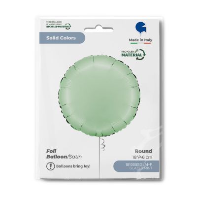 Grabo Foil Solid Colour Round 46cm (18") Glazed Mint