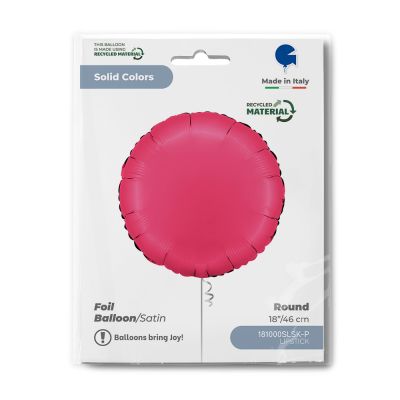 Grabo Foil Solid Colour Round 46cm (18") Satin Lipstick