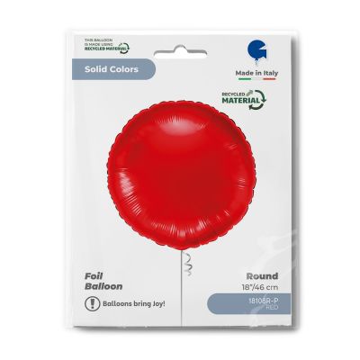 Grabo Foil Solid Colour Round 46cm (18") Red 