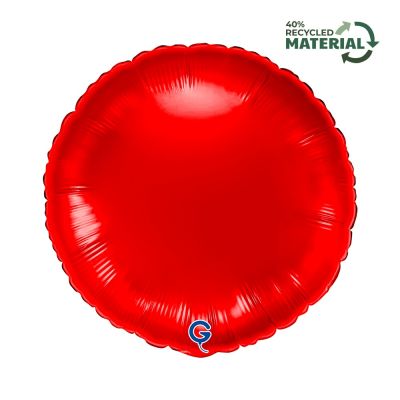 Grabo Foil Solid Colour Round 46cm (18") Red (Unpackaged)