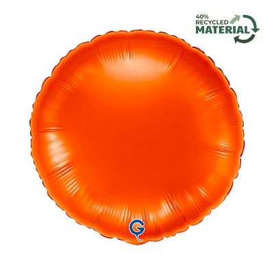 Grabo Foil Solid Colour Round 46cm (18") Orange (unpackaged)