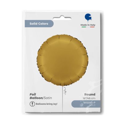 Grabo Foil Solid Colour Round 46cm (18") Satin Gold