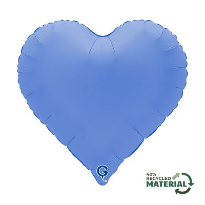 Grabo Foil Solid Colour Sweetie Heart 46cm (18") Soft Matte Lotus Blue (Unpackaged)