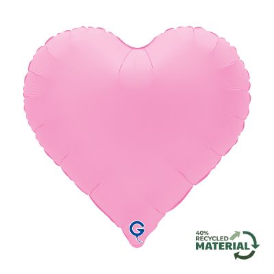 Grabo Foil Solid Colour Sweetie Heart 46cm (18") Soft Matte Sakura Pink (Unpackaged)