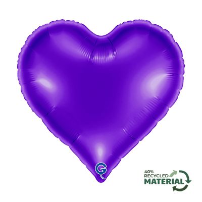 Grabo Foil Solid Colour Sweetie Heart 46cm (18") Royal Purple (Unpackaged)