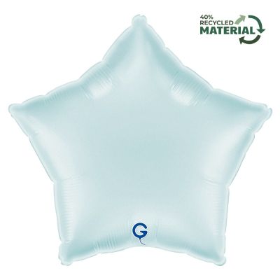 Grabo Foil Solid Colour Star 46cm (18") Satin Pastel Blue (Unpackaged)