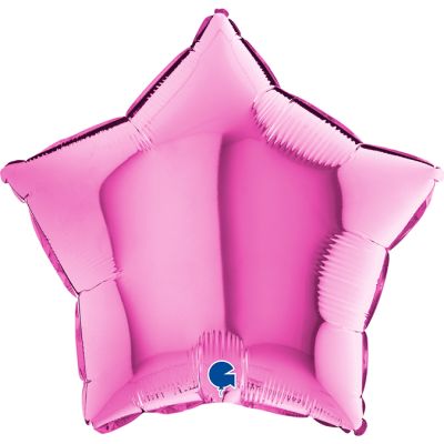 Grabo Foil Solid Colour Star 46cm (18") Fuchsia (Unpackaged)