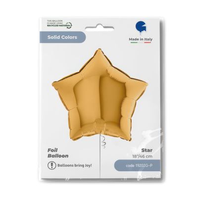 Grabo Foil Solid Colour Star 46cm (18") Gold