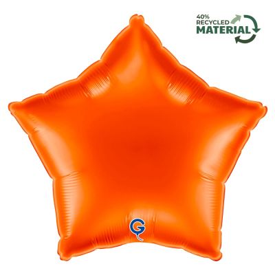 Grabo Foil Solid Colour Star 46cm (18") Orange (Unpackaged)