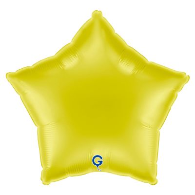 Grabo Foil Solid Colour Star 46cm (18") Yellow (Unpackaged)