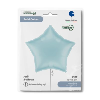 Grabo Foil Solid Colour Star 46cm (18") Pastel Blue