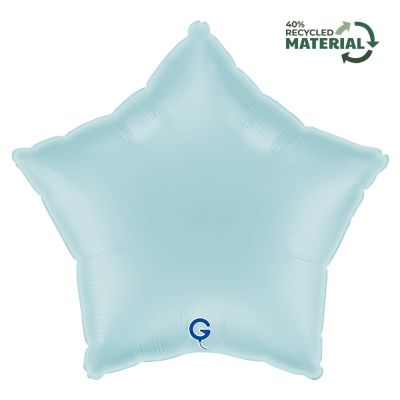 Grabo Foil Solid Colour Star 46cm (18") Pastel Blue (Unpackaged)