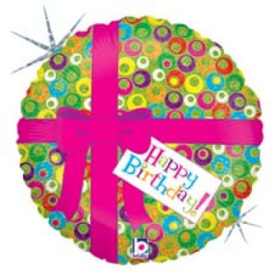 Betallic Holographic Foil 45cm (18") Pink Bow Birthday 