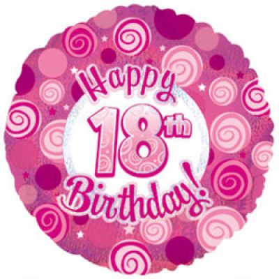 CTI Foil 45cm Dazzeloon 18th Pink 