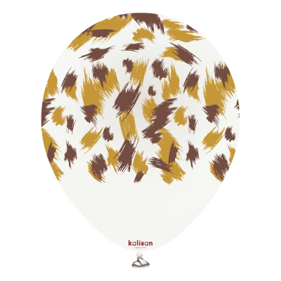 Kalisan Printed Latex 25/30cm (12") White Safari Savanna