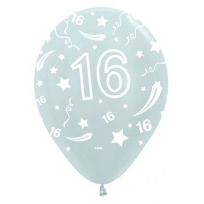 DTX (Sempertex) Printed Latex 25/30cm 16th Satin Silver 