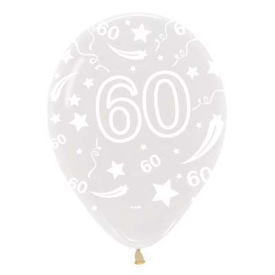 DTX (Sempertex) Printed Latex 50/30cm 60th Crystal Clear 