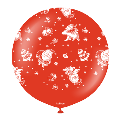 Kalisan Printed Latex 1/60cm (24") Red Santa Claus