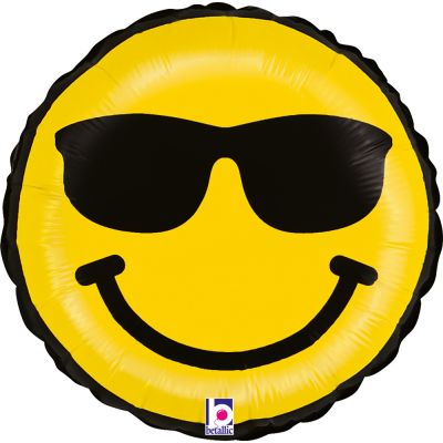Betallic Microfoil 22cm (9") Smiley Dude - Air Fill (Unpackaged) (2 Sided Print)