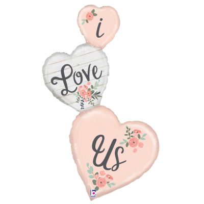 Betallic Foil Shape 101cm (40") Rustic I Love Us