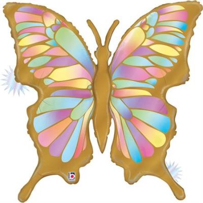 Betallic Foil Shape 86cm (34") Opal Butterfly