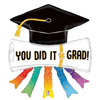 Betallic Foil Shape 88cm (35") You Did It Grad Diploma
