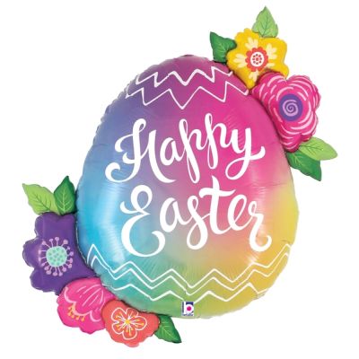 Betallic Foil Shape 68cm (27") Easter Egg Flowers