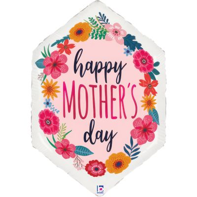 Betallic Foil Shape 63cm (25") Satin Mother's Day Blossoms