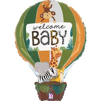 Betallic Foil Shape 61cm (24") Jungle Animals Welcome Baby