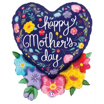 Betallic Foil Shape 71cm (28") Mother's Day Folk Floral