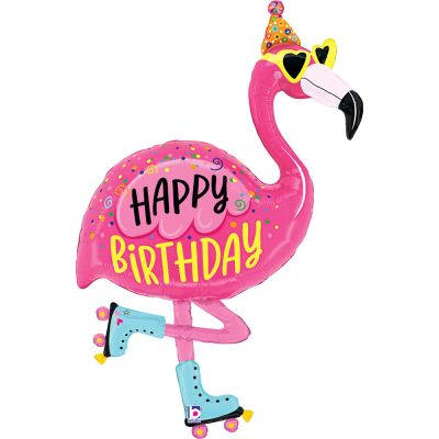 Betallic Foil Shape 107cm (42") Flamingo Birthday