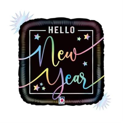 Betallic Foil Shape 45cm (18") Opal Hello New Year